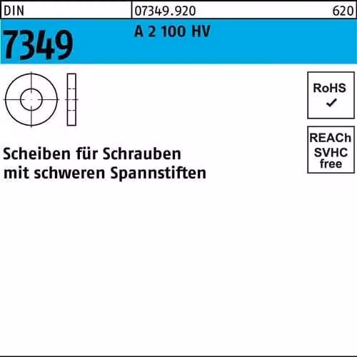 Dischi Reyher DIN 7349 A 2 100 HV 5,3 A 2 073499200053000 (100 pezzi)