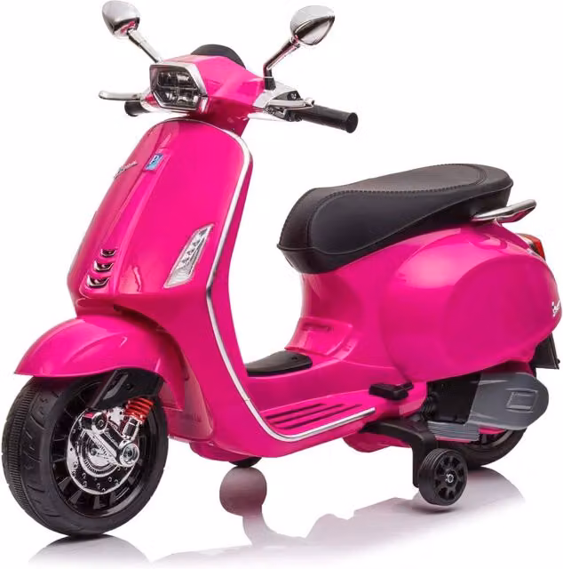 Scooter Elettrico per Bambini Piaggio Vespa Rosa con Batteria Ricaricabile 12V 4,5Ah – 1