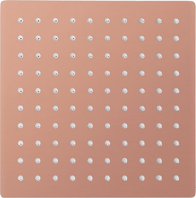 Aloni Regendusche: soffione quadrato in rame spazzolato, 30 x 30 cm