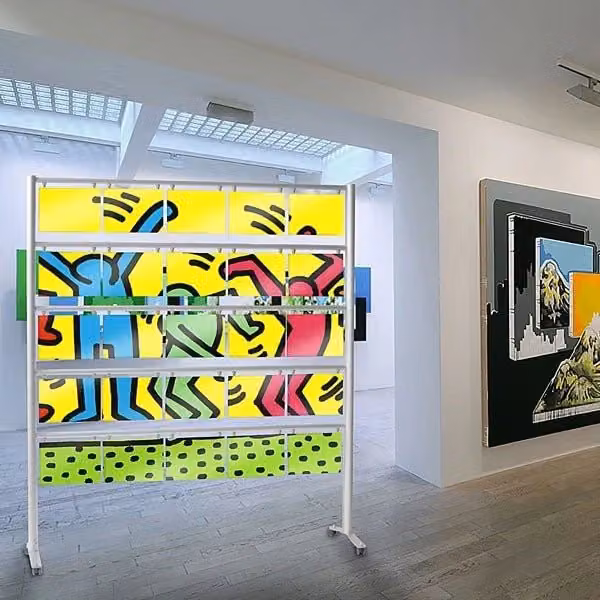 Bacheca in plexiglass trasparente con ruote per formati A3 e 25 A4 orizzontale Top Eventi Store