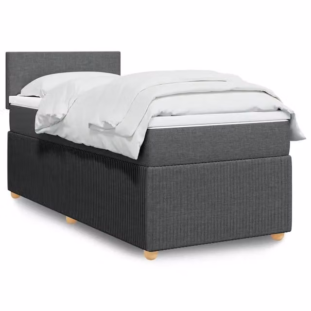 Letto Ibrido con Materasso vidaXL Grigio e Bianco L/P/H: 90 x 190 x 100,5 cm