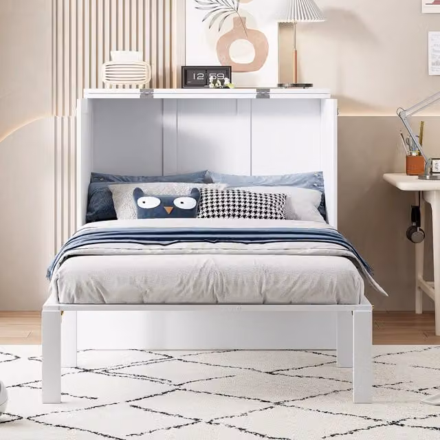 letto a scomparsa legno bianco 90 x 200 cm