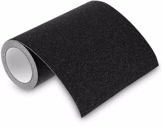 Nastro antiscivolo, 15 cm × 200 cm, extra resistente, per scale, impermeabile e resistente alle intemperie, nero.
