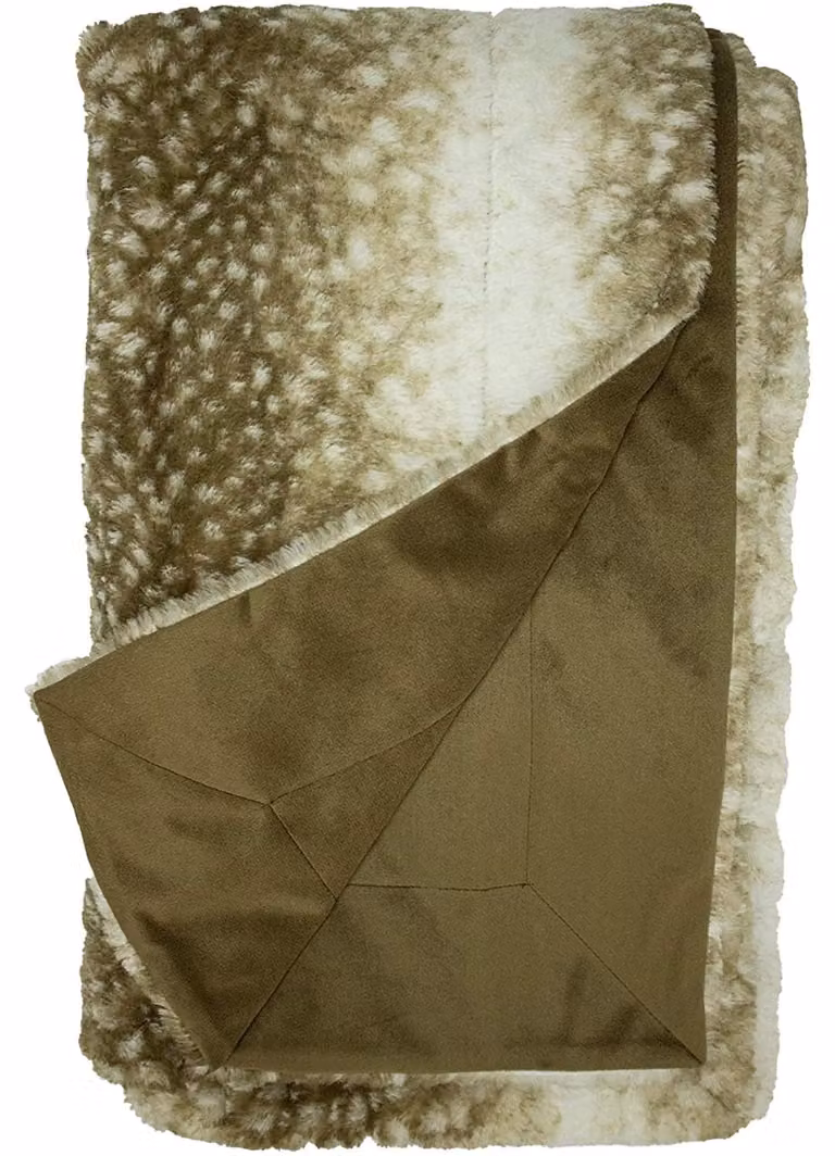 Coperta decorativa, aspetto in ecopelliccia, 130x180 cm, poliestere, multicolore