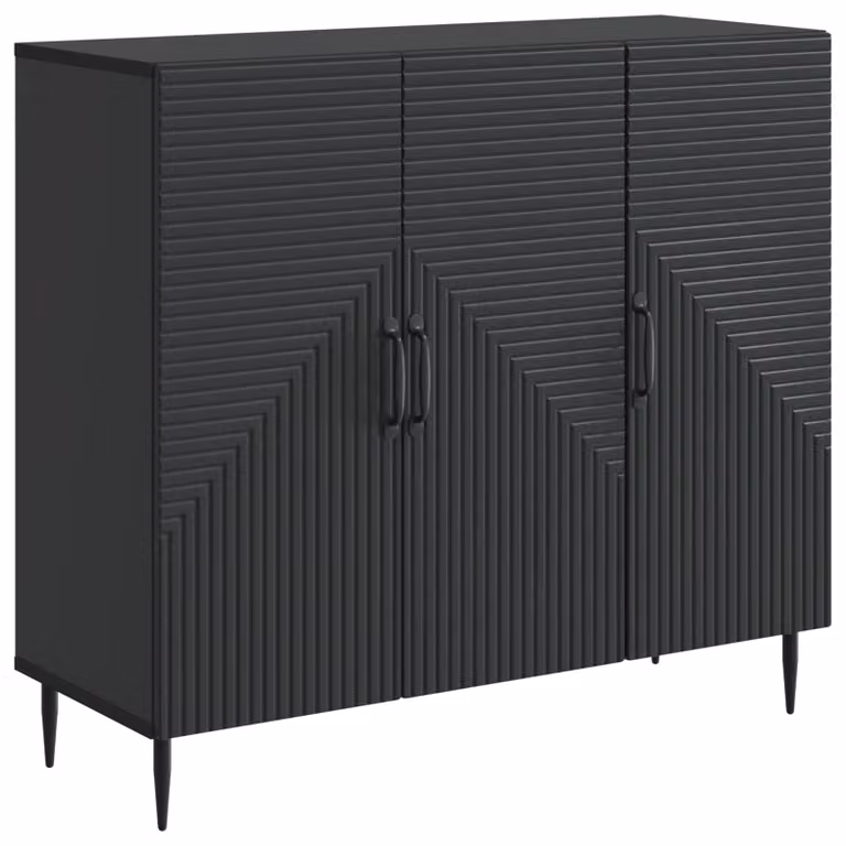 Credenza Nero 89 x 34,5 x 80 cm Legno ingegnerizzato