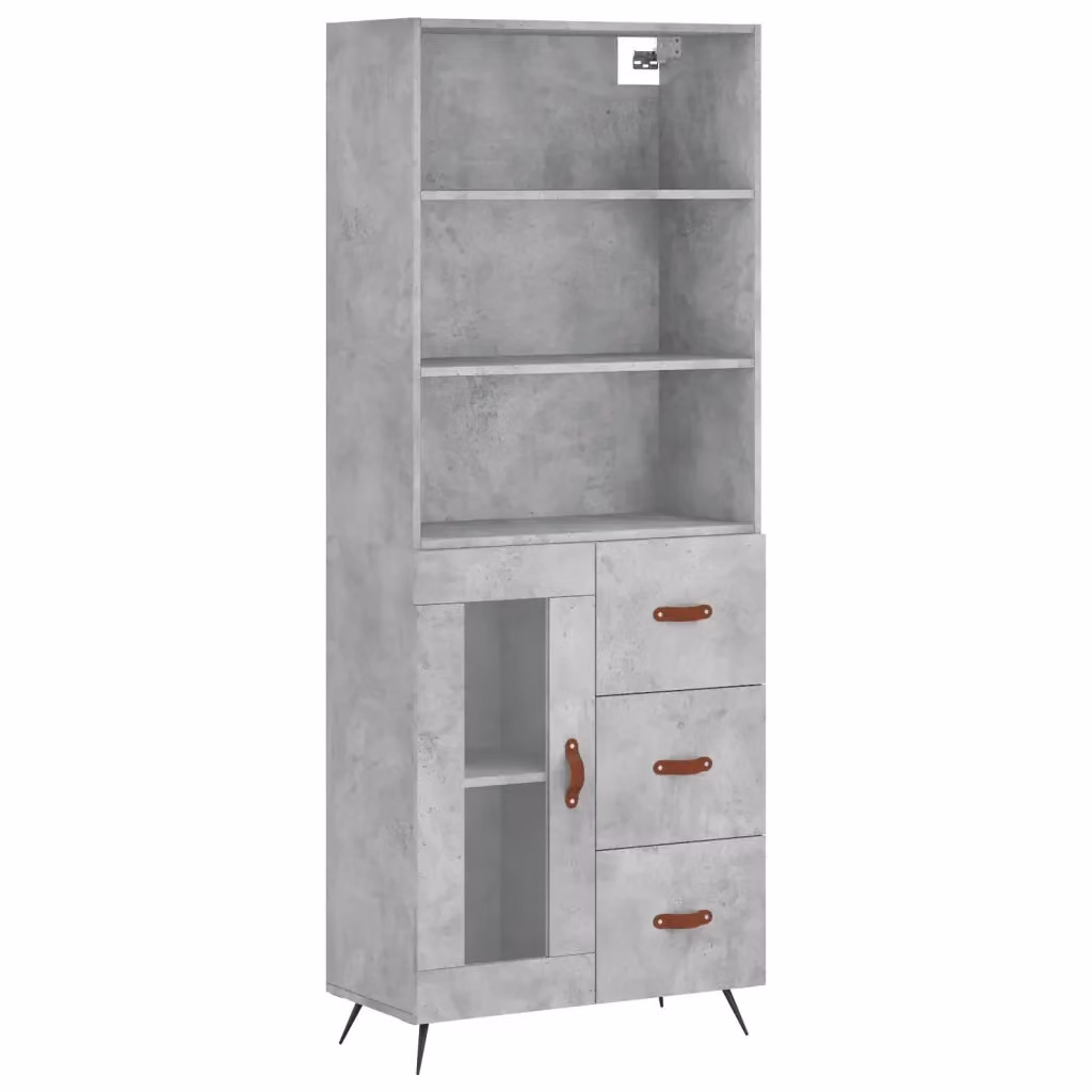 Credenza Buffet Armadio da Cucina Design Mania Grigio Cemento L: 69,5 cm, P: 34 cm, H: 180 cm – 2