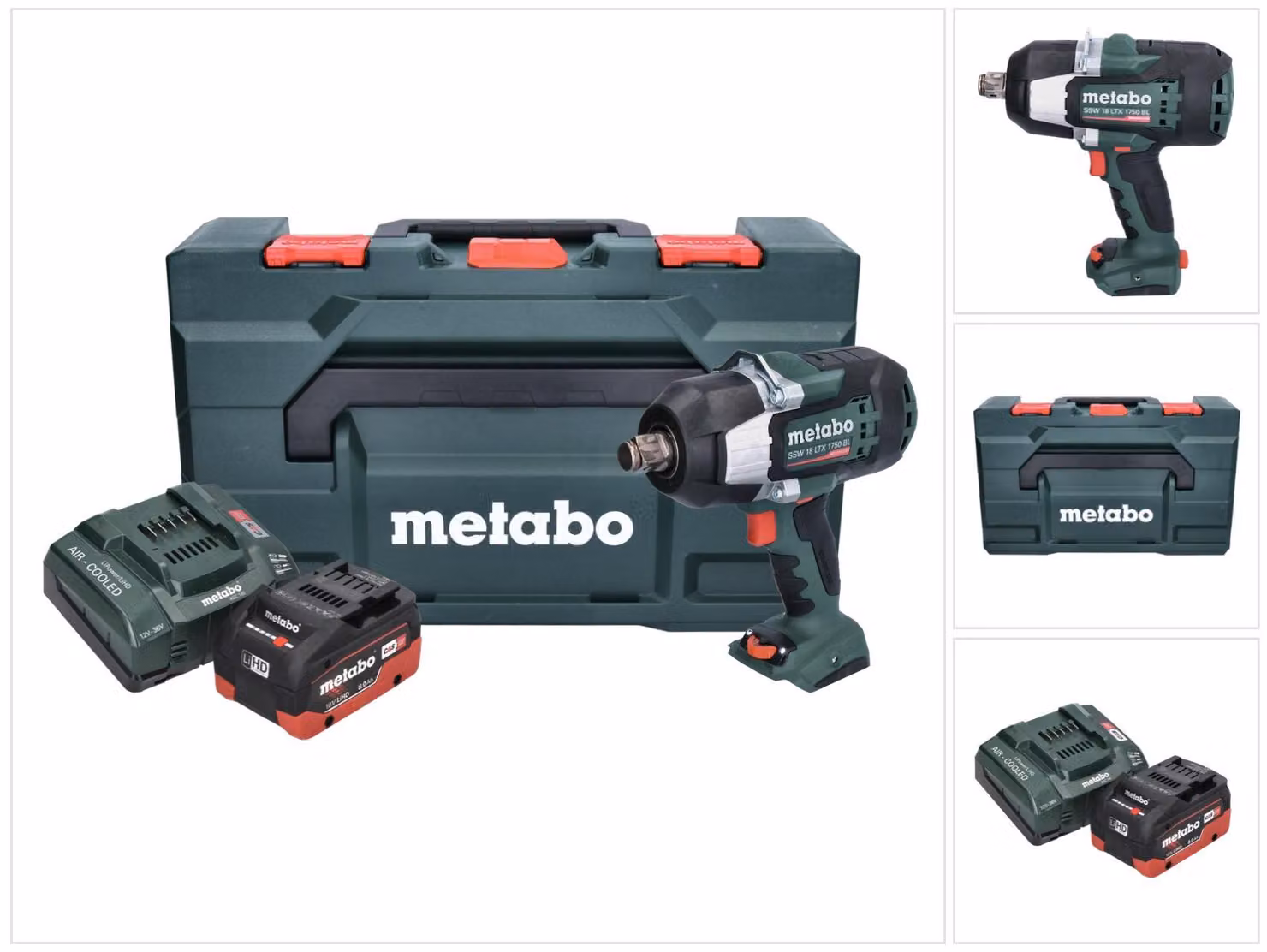 Metabo SSW 18 LTX 1750 BL avvitatore a impulsi a batteria 18 V 1750 Nm 3/4" brushless + 1x batteria ricaricabile 8,0 Ah + caricatore + metaBOX