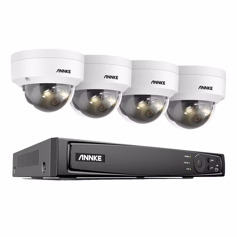 Sistema di telecamere di sicurezza PoE da 12 megapixel, con rilevamento del movimento, grado di protezione IP67 (resistente all'acqua), capacità di archiviazione da 0 TB