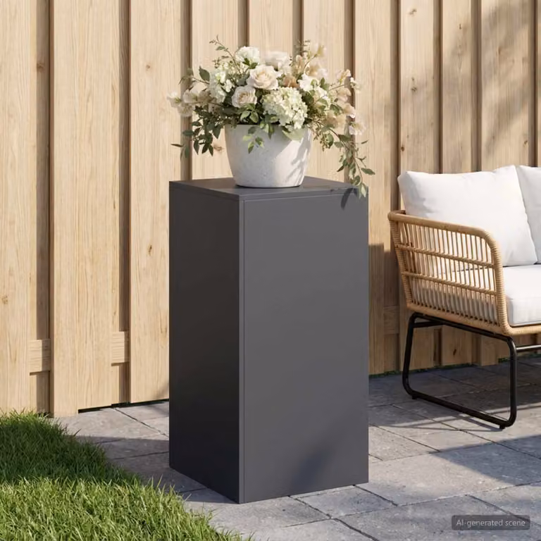 vidaXL Supporto per piante in metallo Antracite L/P/H: 40 x 40 x 80 cm