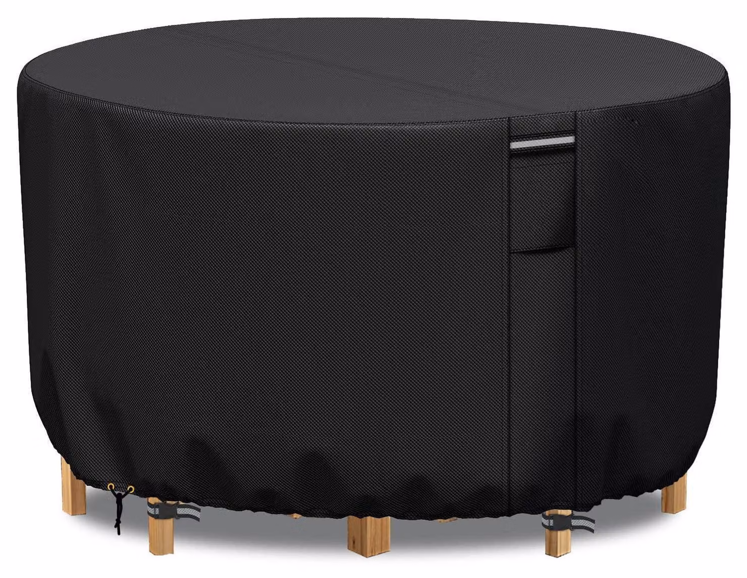 Copertura per tavolo da giardino, rotonda, 190x80 cm, tessuto Oxford 600D, impermeabile, resistente al vento, anti-UV, colore nero