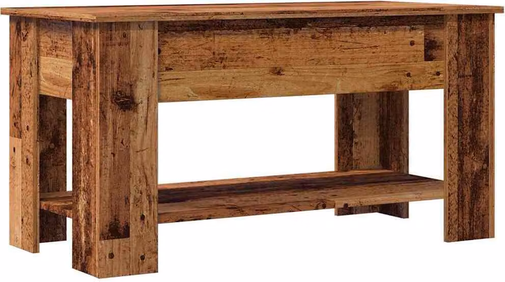 Tavolino da Salotto Legno Vecchio 101x49x52 cm in Truciolato