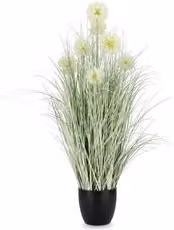Pianta artificiale Cebolla Bizzotto bianca e verde, Altezza: 120 cm