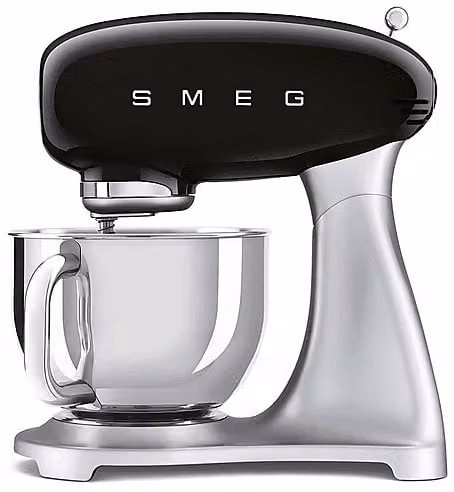 Impastatrice Smeg SMF04BLEU da 800 W con ciotola in acciaio inox da 4,8 l, Nero