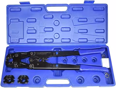 Pressatrice Manuale Professionale Gryn per Raccordi Tubo, Blu, Ø 16 a 20 a 26 mm – 1