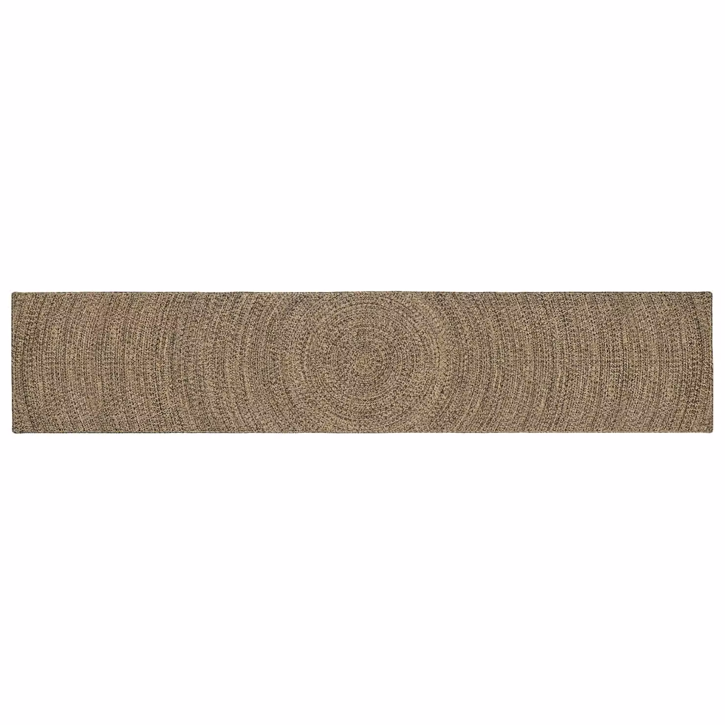 Tappeto da area moderno in juta vidaXL, rettangolare, beige e nero, L 400 cm x P 60 cm