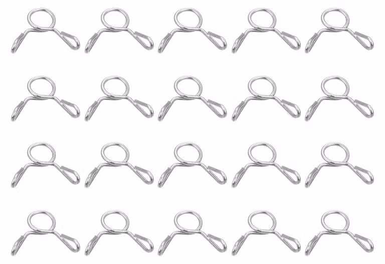 Morsetti per tubi, 20 pezzi, in acciaio inossidabile 304, diametro 4 mm, per aria/acqua/silicone