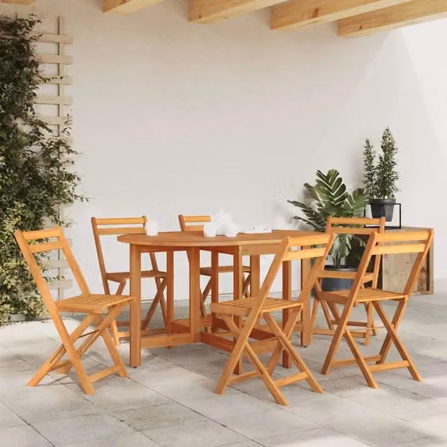 Tavolo da giardino rettangolare vidaXL in legno di acacia oliato marrone L: 130 cm, P: 90 cm, H: 72 cm