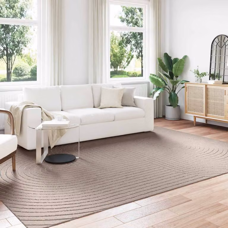 Tappeto vidaXL PALMERAS Beige per interno ed esterno, lavabile e antiscivolo, L: 280 cm x P: 200 cm