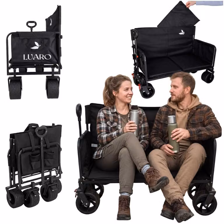 Carrello pieghevole LUARO con seduta e schienale