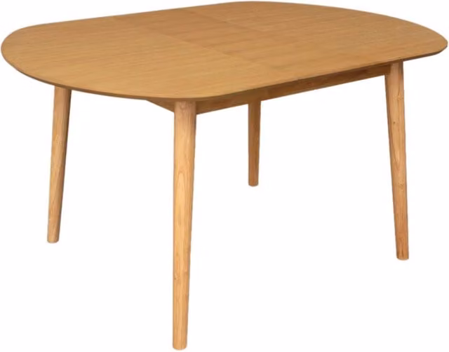 Tavolo da pranzo ovale allungabile in legno di hevea e