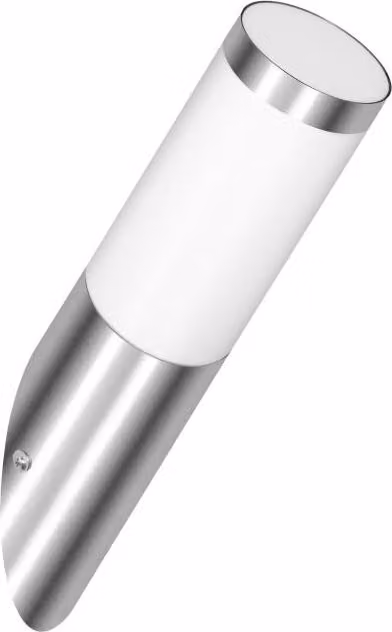 EDERA lampada da parete, luce da giardino, E27, IP44, angolare, acciaio inox