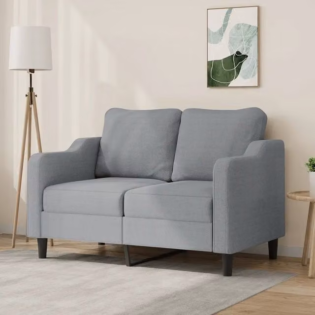 Divano a 2 Posti-Sofa 2 Posti Grigio Chiaro 120 cm in Tessuto 735346