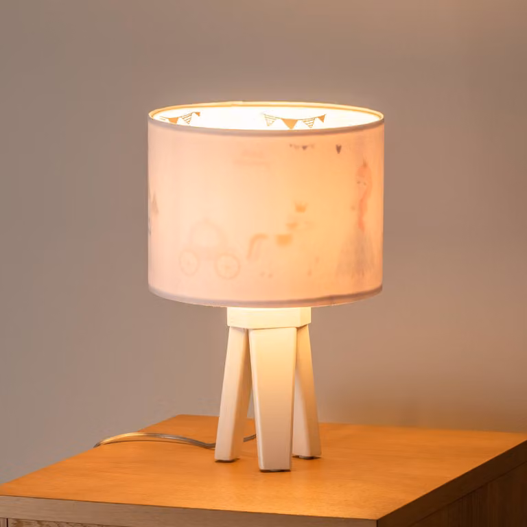 Lampada da tavolo Mathilde Maco Design, Bianco / Opale, Cameretta, Legno, Lampada da tavolo