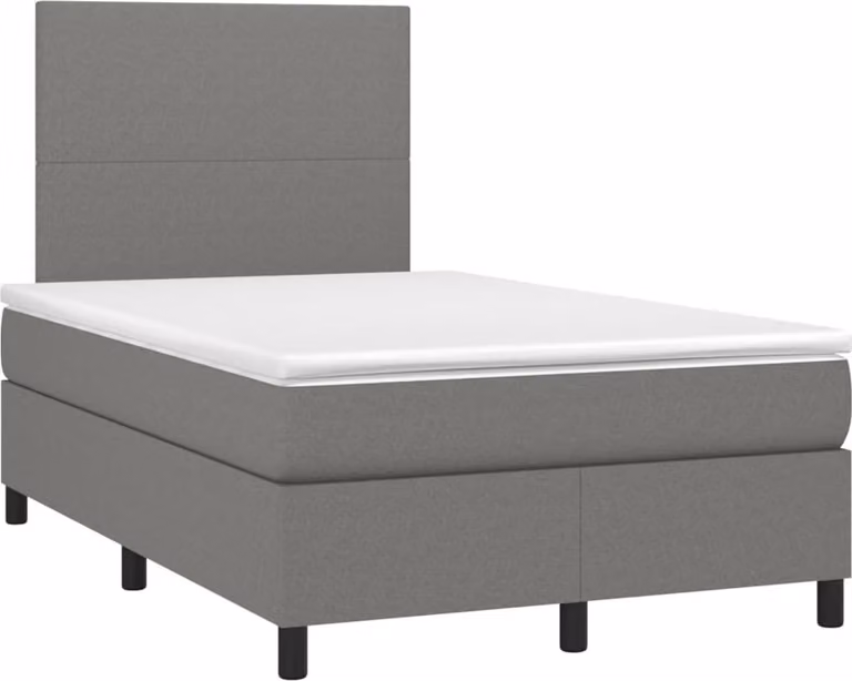 Maison Exclusive - Giroletto a Molle con Materasso Grigio Scuro 120x190cm Tessuto