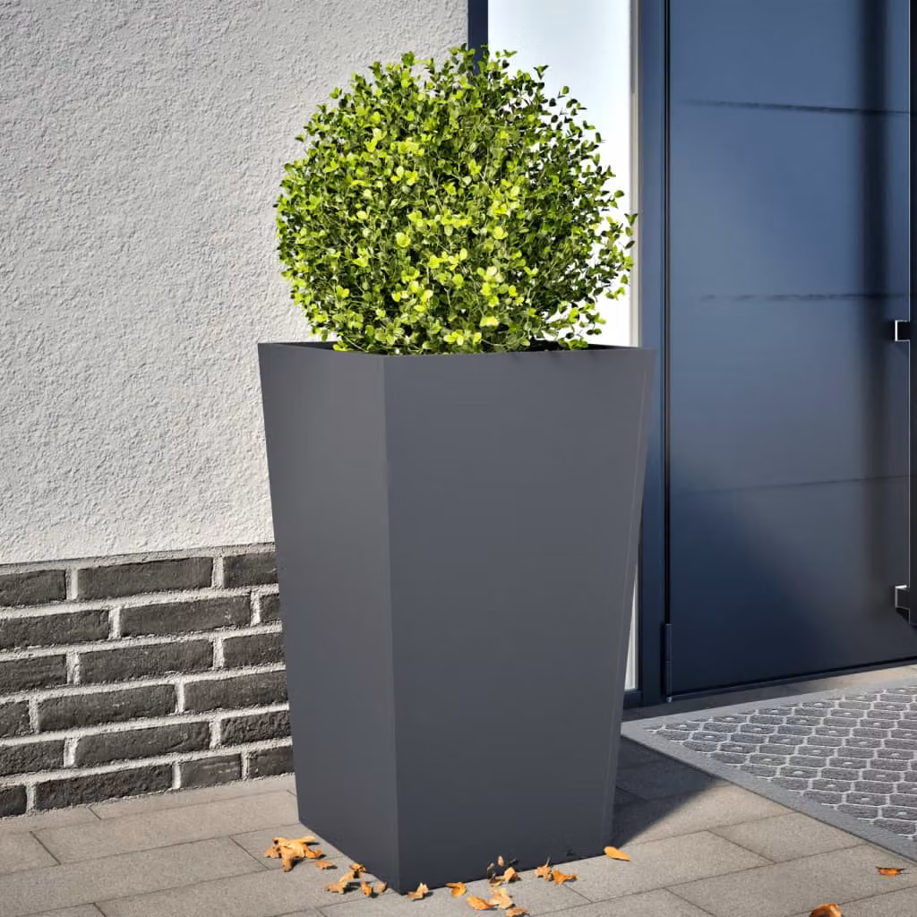 Fioriera da giardino vidaXL in acciaio color antracite L/P/H: 45 x 45 x 75 cm