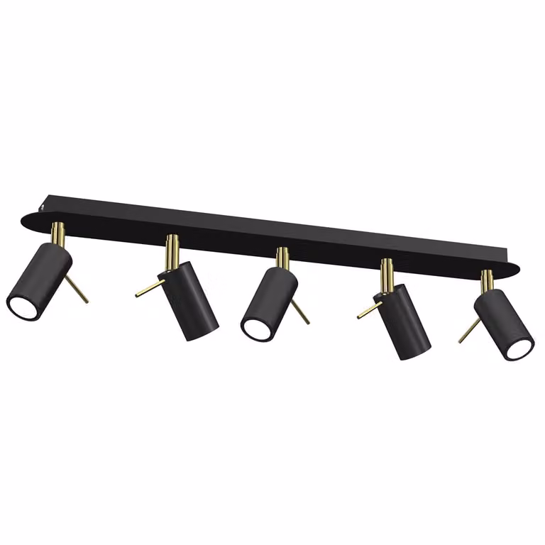 Preston Oro/Nero 5X Mini Gu10 plafoniera Lampada da soffitto Faretti da soffitto