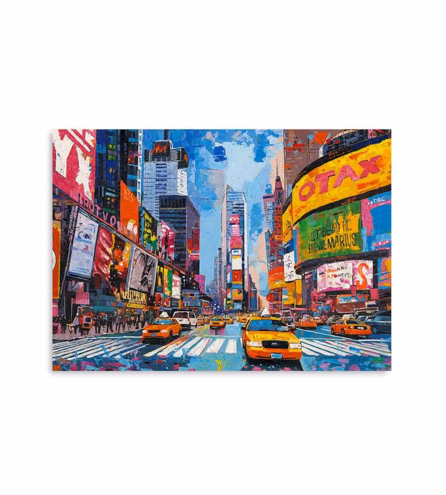 Domo Mea Dipinto Decorativo Su Tela - New York - 70 x 50 cm