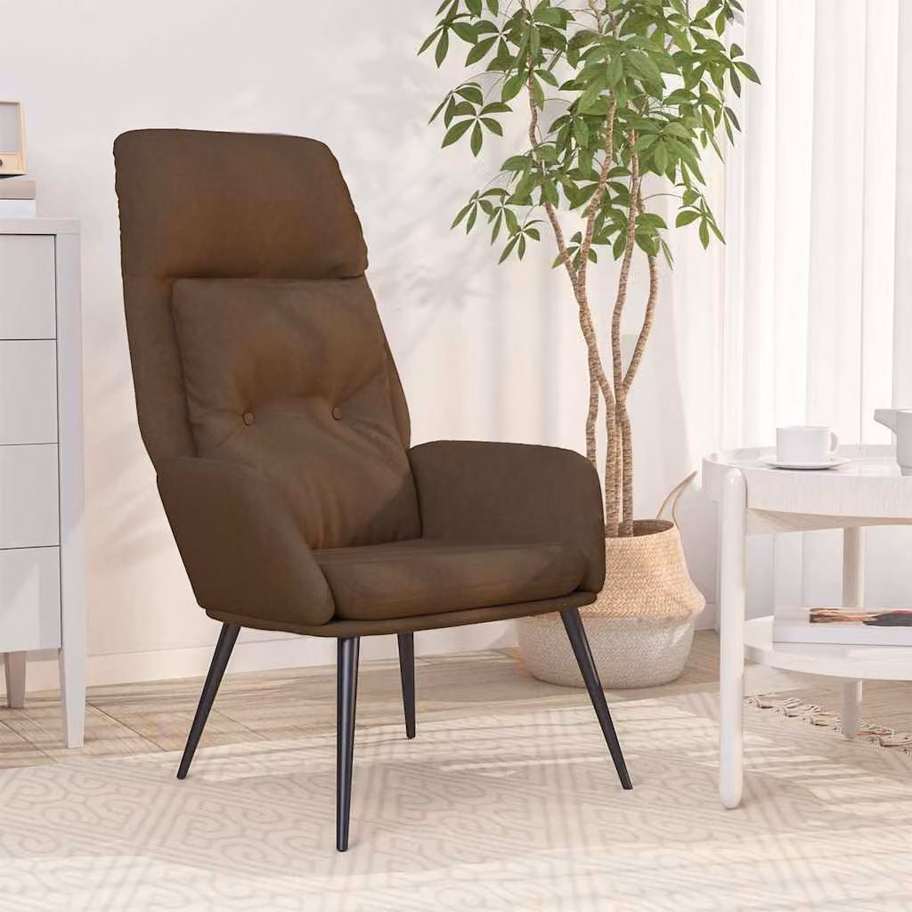 Poltrona Relax Recliner vidaXL in Similpelle Marrone con Braccioli e Struttura in Metallo
