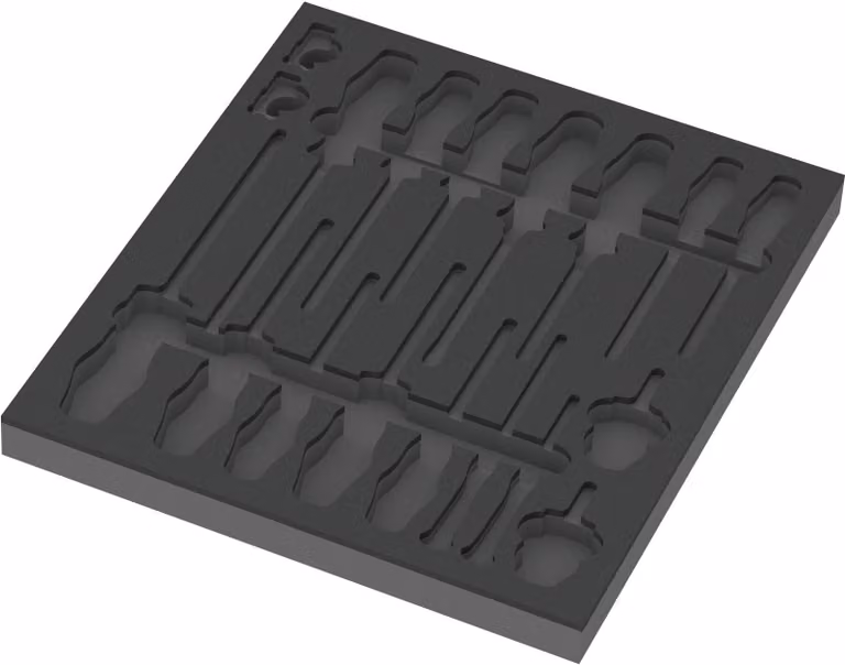 Wera 9810 Set di cacciaviti con inserto in schiuma 1, senza utensili, 344 x 30 x 392 mm