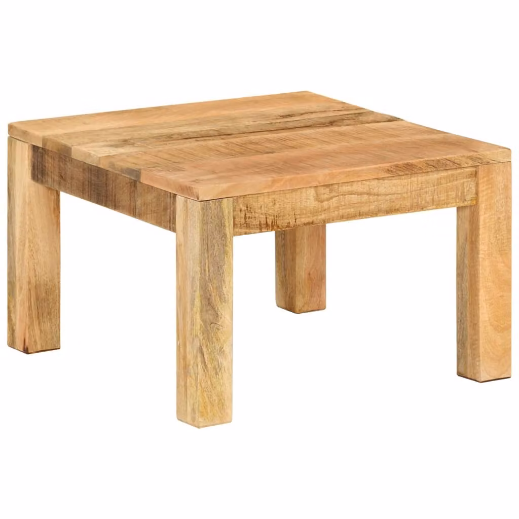 Tavolino The Living Store 55x55x35 cm in legno massiccio di mango