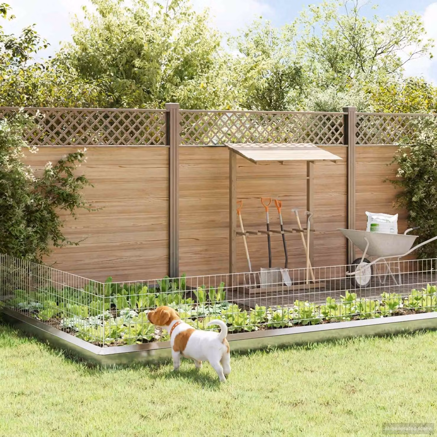 vidaXL Recinzione da Giardino in Acciaio Zincato con 48 Picchetti, Argento, H: 75 cm x L: 50 cm