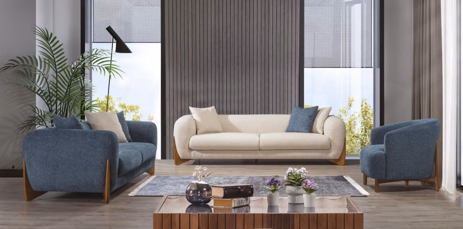 Italienische Stil Möbel Einrichtung Sofagarnitur Couch Sofa Möbel 3+3+1 Sitzer