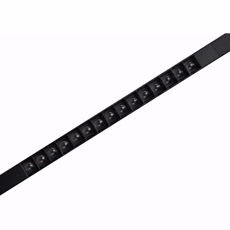 Ivela Lampada su binario Minirooler, nera PWM 48 V 50° 3.000 K dimmerabile, Nero, Corridoio, Alluminio, Moderno