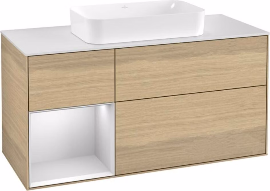 Mobiletto V&B Finion 120cm, Pl w m, Reg li wh. m Lac, Oa ven