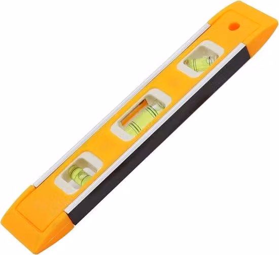 Livella a bolla da 23 cm - Magnetica - Con 3 bolle per misurazioni precise