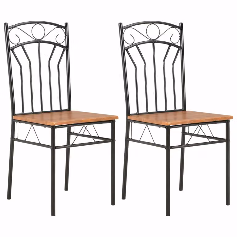 vidaXL Sedie per sala da pranzo 2 pz. MDF marrone