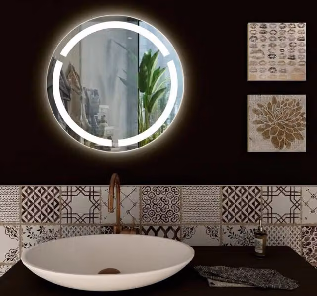 Specchio da Bagno Tondo diametro 60 cm Made Italy