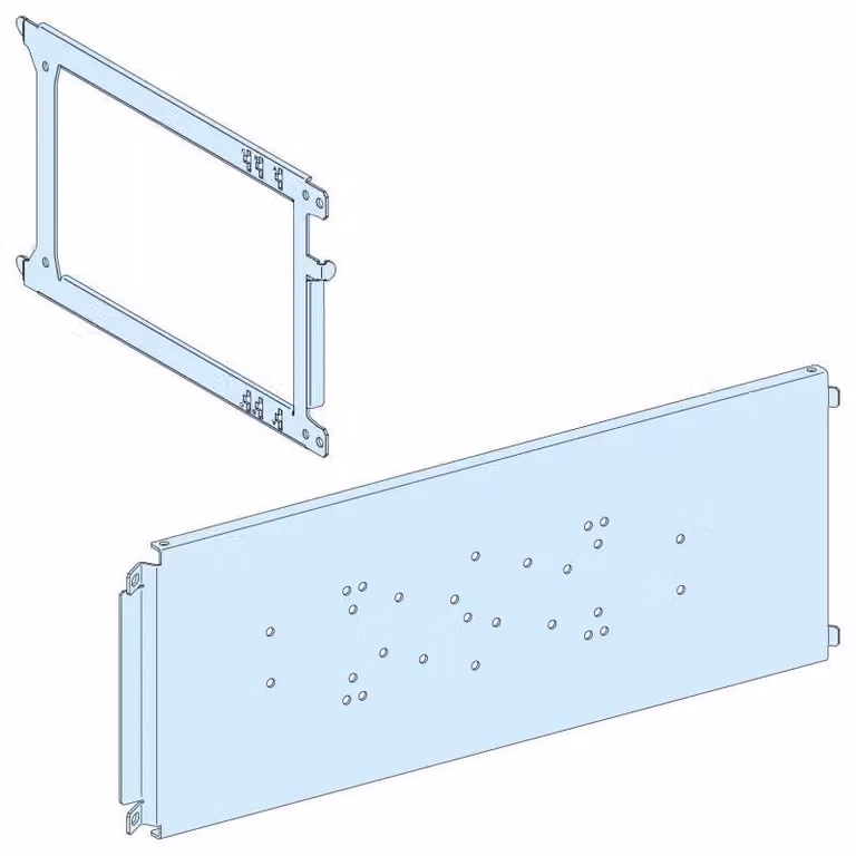Schneider Electric PrismaSeT-P, piastra di montaggio, 2x FuPacT ISFT250-400/1x FuPacT ISFT630 a 3 poli, verticale, larghezza = 650 mm, altezza = 10 moduli LVS03557