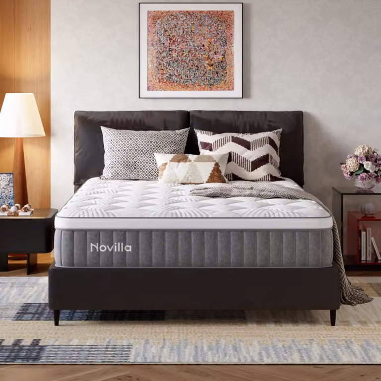 Materasso Novilla 160x200, livello di rigidità H3, con tecnologia di raffreddamento duale a 7 zone, realizzato in schiuma, altezza 25 cm