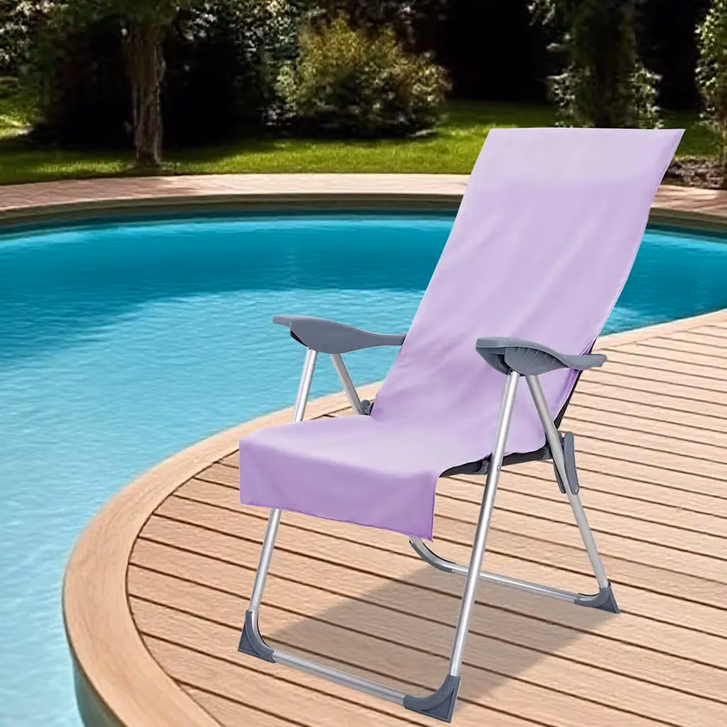Set di 2 asciugamani per sedia da esterno vidaXL colore viola, 130 x 60 cm