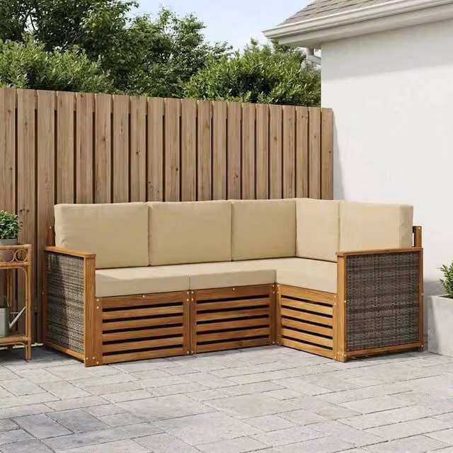 Set di divani da esterno 4 pz Poliestere 3384289