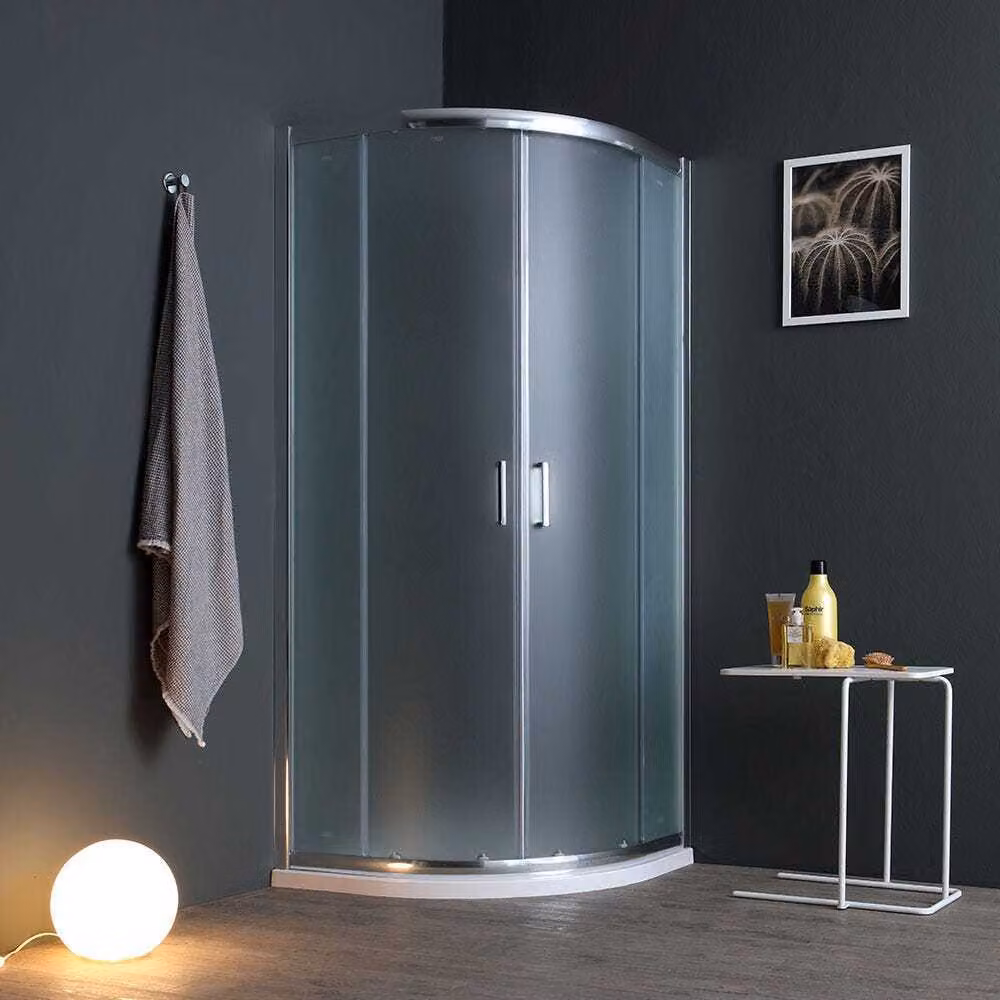 Box doccia angolare semicircolare 80x80 cristallo satinato | Giada