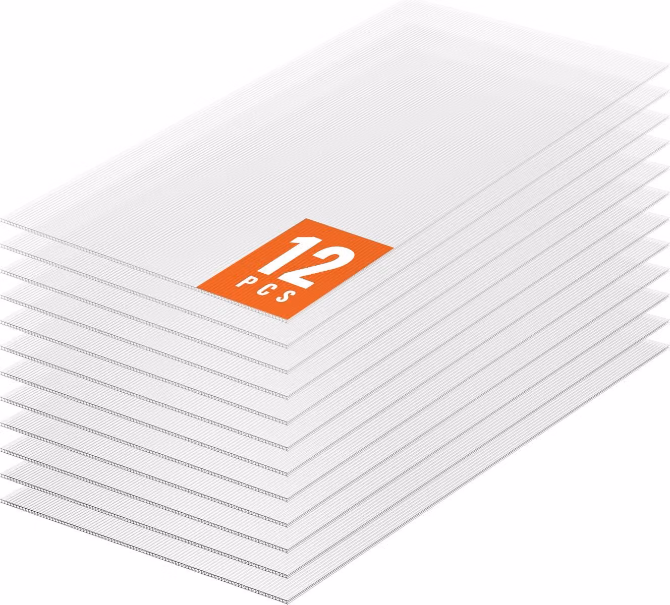 set di 12 pannelli per serre in fogli multipli 1210x605x6mm