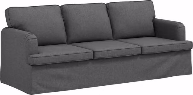 Divano | Divano da soggiorno | Sofa Grigio scuro 201 x 80 x 85 cm Tessuto