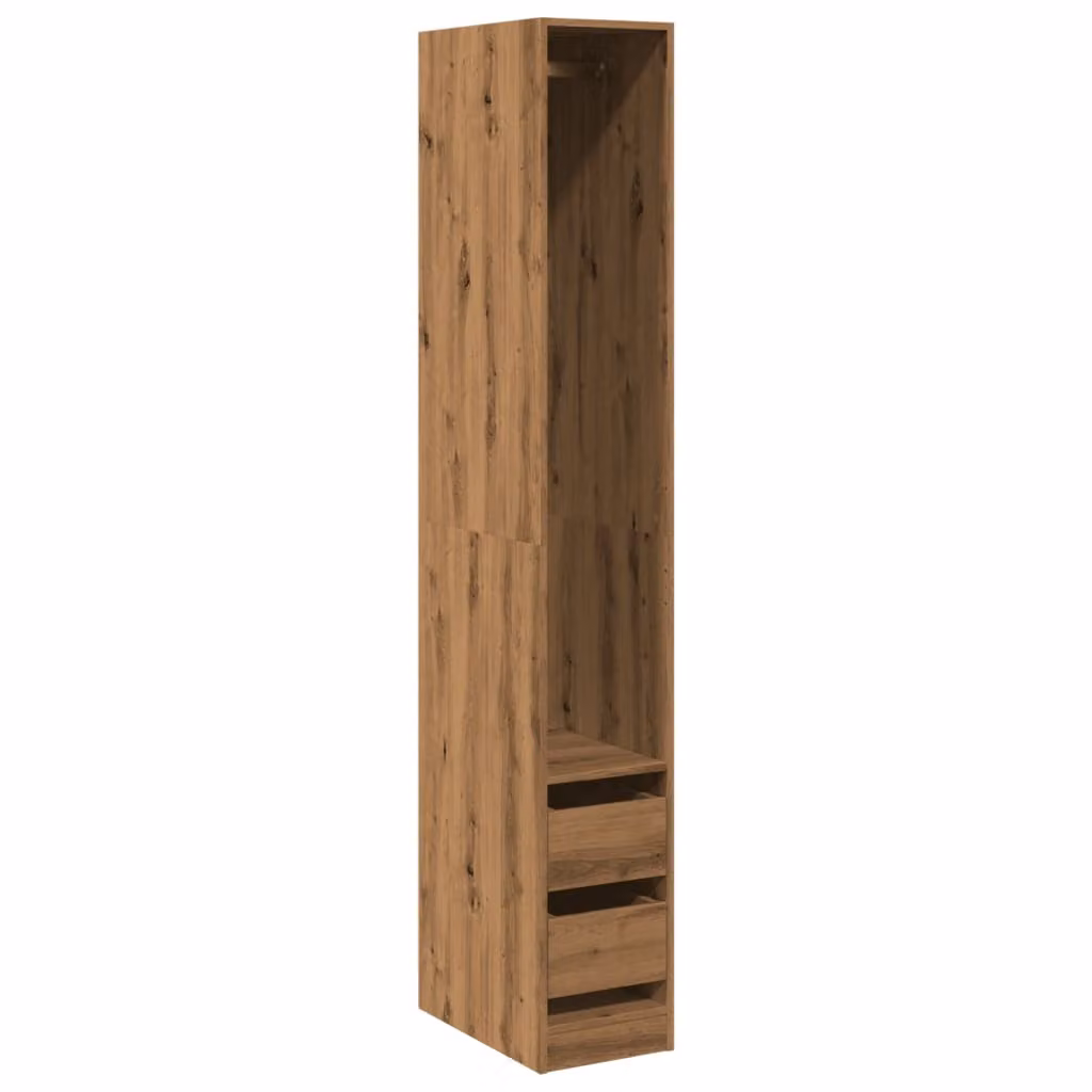 Armadio Rovere Artigianale 30x50x200 cm in Legno Multistrato