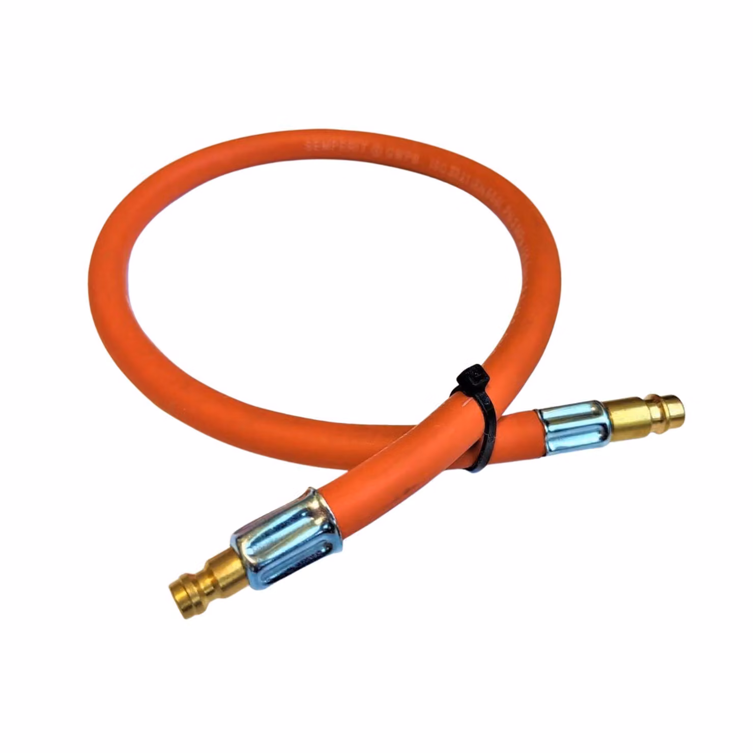 Tubo flessibile per gas propano-butano Zatechs 1 m 20 bar Ø6,3 mm DN 5 tipo 21 (perno) / DN 7,2 tipo 26 (perno) Tubo flessibile per gas da campeggio per il collegamento della bombola del gas